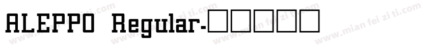ALEPPO Regular字体转换